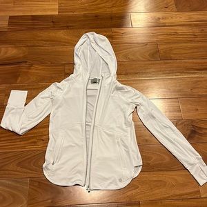 Athleta light weight hoodie with sleeve zip pocket and 2 front pockets